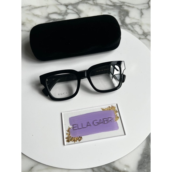 NEW Gucci GG1138O Black Eyeglasses Frames Unisex - Picture 3 of 10